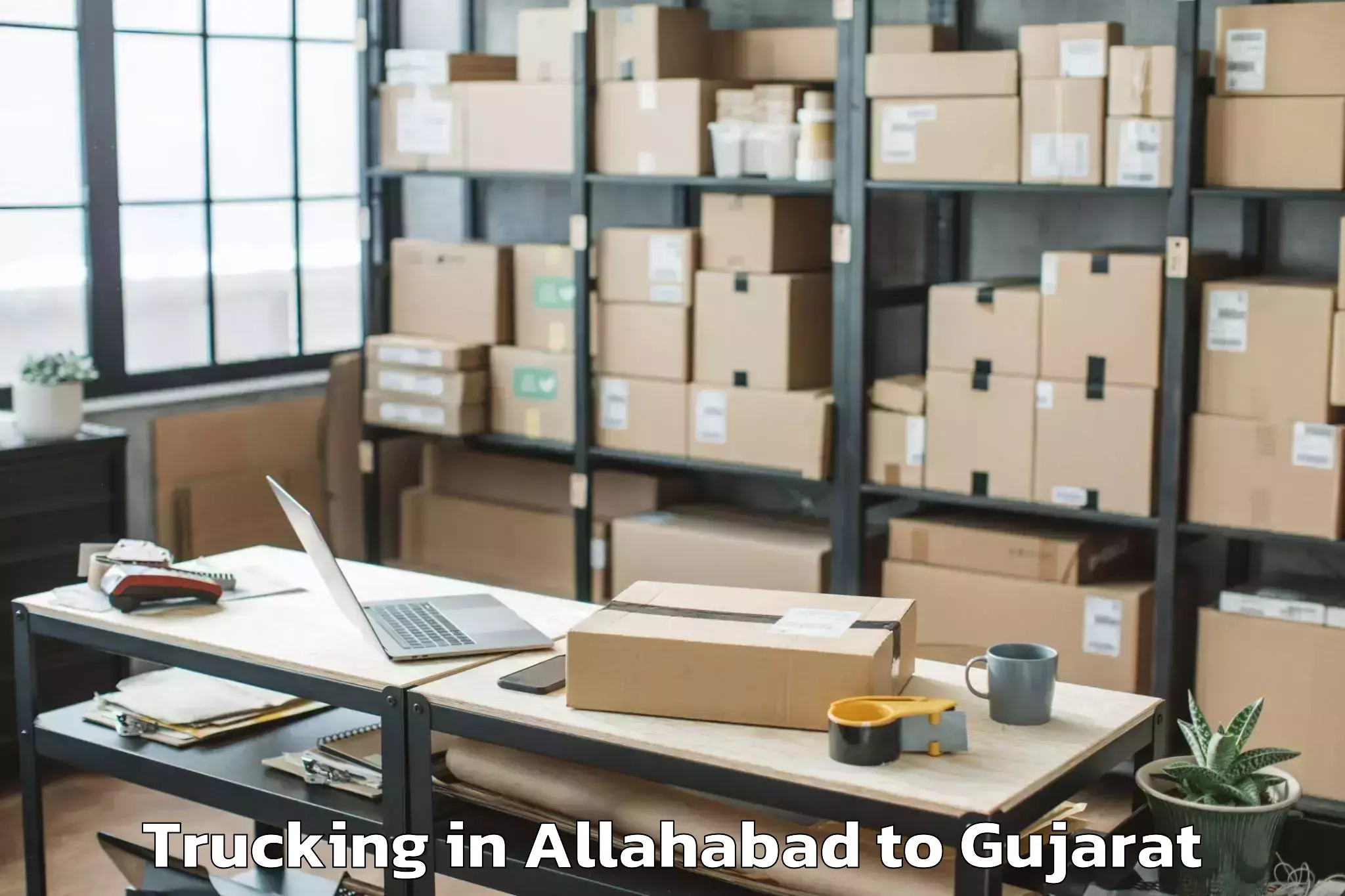 Easy Allahabad to Vartej Trucking Booking